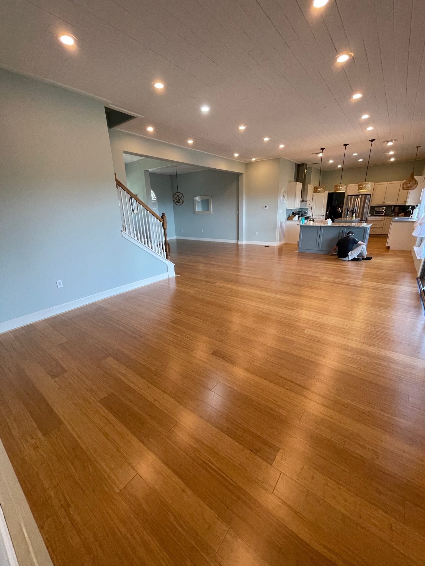 After – New bamboo flooring fully installed – Canyon Lake