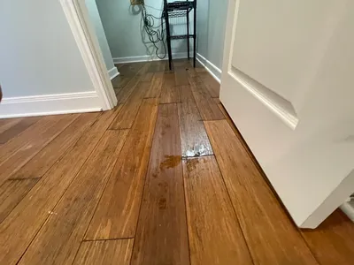 Before – Bamboo floor water damage – Canyon Lake